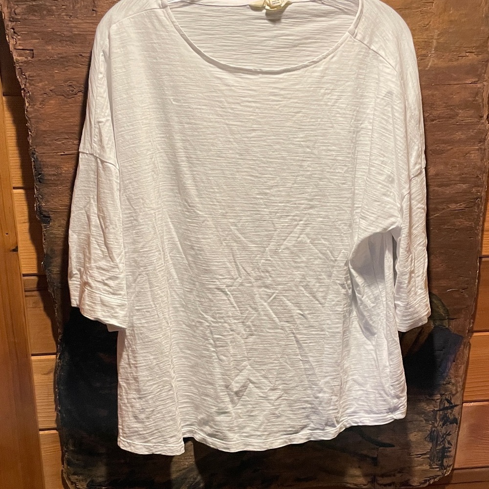 Sea Salt Cornwall White Three-Quarter Sleeve Shirt